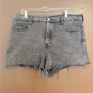 Gray Denim Women Shorts